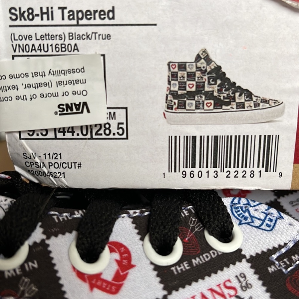 Vans Sk8-Hi Tapered Love Letters Black/True White Men’s sneakers - Picture 16 of 16